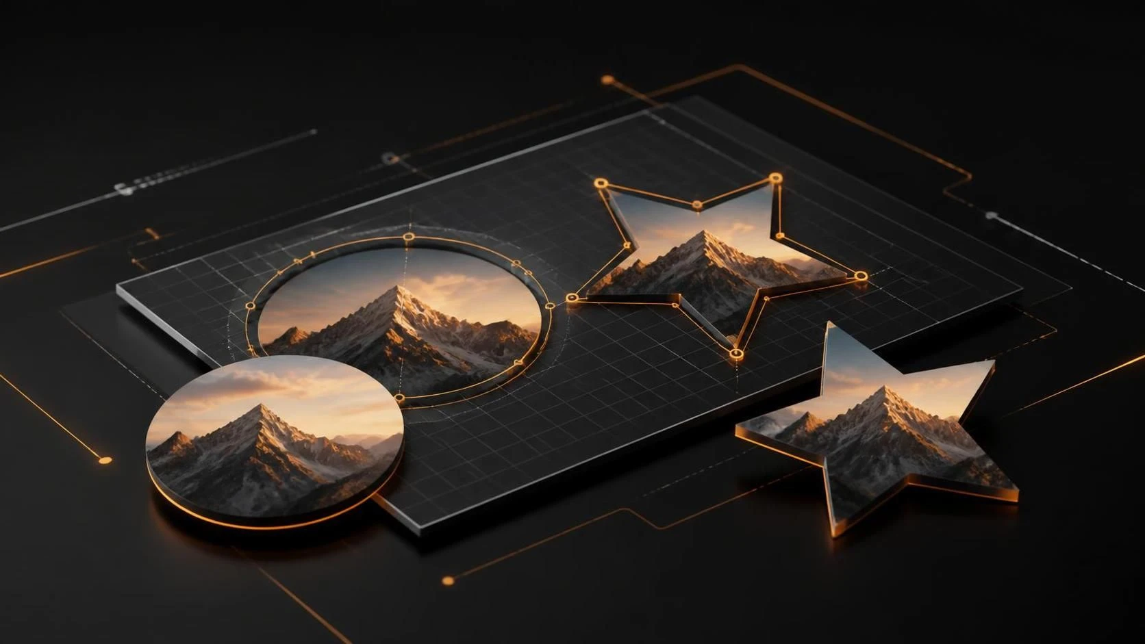 Обрезание картинки по форме круга или звезды в Adobe Illustrator