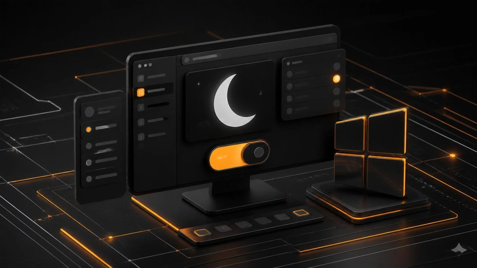 Включение темной темы в Notion на компьютере Windows